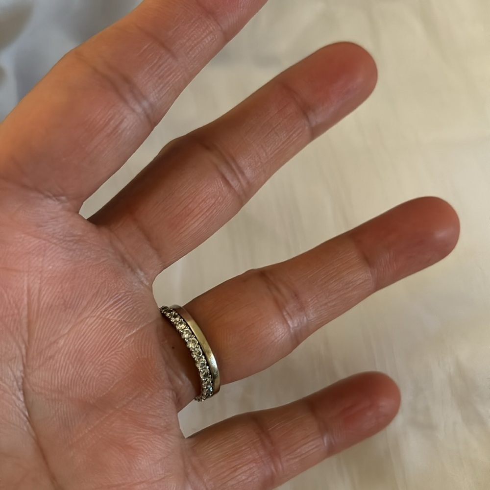 Diamond Band in 14K gold FIRM price. - Picture 4 of 12